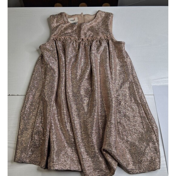Tullabee Gold Sparkle Dress Girl's Size 3T Holiday Party Wedding Formal - Picture 7 of 9